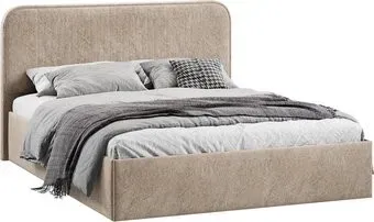 Трия каркас Тиффани Тип 1 c ПМ 180x200 (микровелюр Wellmart Dark Beige)
