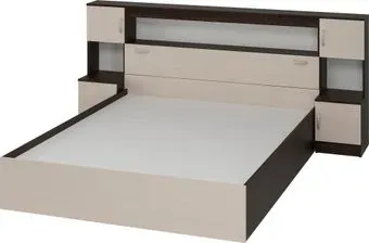 Тащи в дом Брио с прикроватным блоком КР 552 2352х1024х2232 (венге/дуб белфорд)