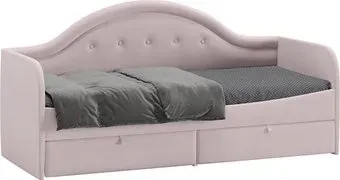 Трия Адель тип 1 с мягкой спинкой 80x200 (велюр пудровый)