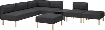 Ikea Lillehem Gunnared/темно-серый дерево s99574754