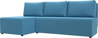 Лига диванов Поло левый 125529L (рогожка амур голубой)