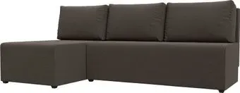 Лига диванов Поло левый 124819L (рогожка амур коричневый)