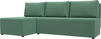 Лига диванов Поло левый 124818L (рогожка амур зеленый)