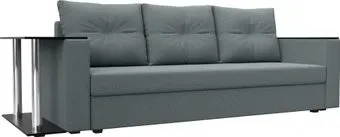Лига диванов Атланта со столом слева 126162L (рогожка амур серый)