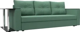 Лига диванов Атланта со столом слева 126160L (рогожка амур зеленый)