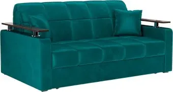 Мебель-АРС Аккордеон Бакли ППУ 120x200 (бархат сине-зеленый Star Velvet 43 Black Green)