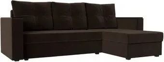 Лига диванов Атланта Б/С правый 117046 (микровельвет коричневый)