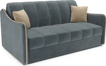 Мебель-АРС Давос ППУ 180x200 см M2-111 5-42 (велюр серо-синий HB-178/26)