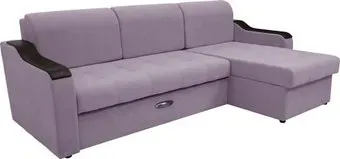Сириус Лидер-3 с оттоманкой НПБ 260x165 (Eva 13 велюр светло-фиолетовый)