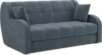 Мебель-АРС Аккордеон Барон НПБ 180x200 (велюр серый/синий HB-178/26)