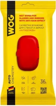 WOG Салфетки влажные для стекол и зеркал 36шт WGC0663