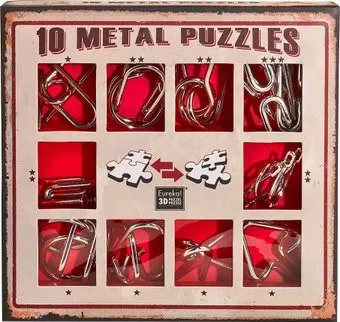 Eureka Wire Puzzle Sets 10 Metal Puzzles 473358 (красный)