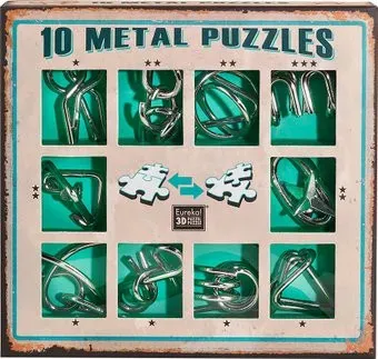 Eureka Wire Puzzle Sets 10 Metal Puzzles 473357 (зеленый)