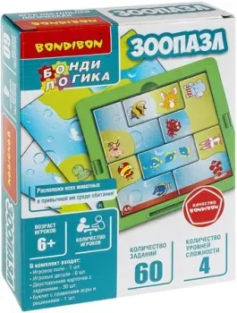 Bondibon БондиЛогика Зоопазл ВВ6336