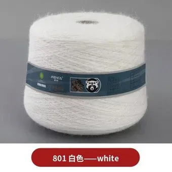 Menca Пух норки в бобинах 801 50 г 350 м (белый)