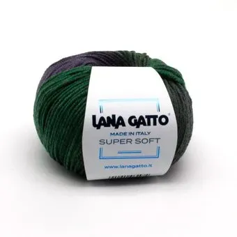 Lana Gatto Super Soft 8505 50 г 125 м (секционный зеленый)