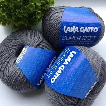 Lana Gatto Super Soft 20742 50 г 125 м (темно-серый меланж)