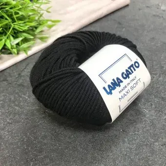 Lana Gatto Maxi Soft 10008 50 г 90 м (черный)