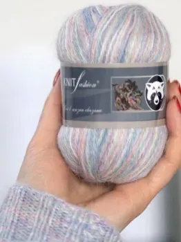 KnitFashion Пух норки м6 50 г 350 м (меланж/разноцветная)