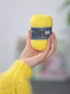KnitFashion Пух норки м103 50 г 350 м (желтый)