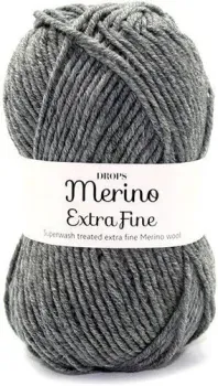 Drops Design Merino Extra Fine 50 г 105 м 04 (темно-серый меланж)