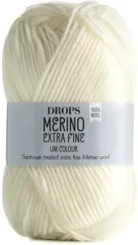 Drops Design Merino Extra Fine 50 г 105 м 01 (натуральный белый)