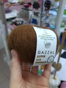 Gazzal Super Kid Mohair 64401 25 г 237 м (рыжевато-коричневый)