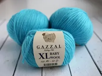 Gazzal Baby Wool XL 820 50 г 100 м (светло-бирюзовый)