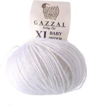 Gazzal Baby Wool XL 801 50 г 100 м (белый)