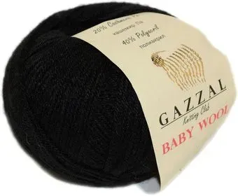 Gazzal Baby Wool 803 50 г 175 м (черный)