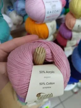 Gazzal Baby Cotton XL 3444 50 г 105 м (розовая пудра)