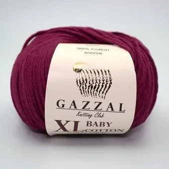 Gazzal Baby Cotton XL 3442 50 г 105 м (винный)