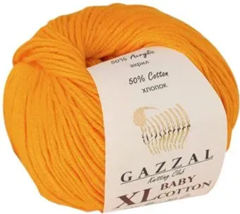 Gazzal Baby Cotton XL 3416 50 г 105 м (апельсин/оранжевый)