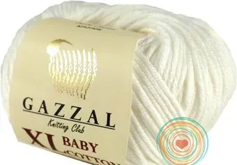 Gazzal Baby Cotton XL 3410 50 г 105 м (молочный)