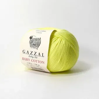 Gazzal Baby Cotton 3462 50 г 165 м (лимонный неон)