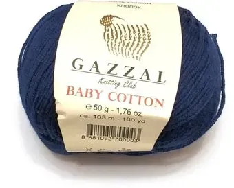 Gazzal Baby Cotton 3438 50 г 165 м (темно-синий)