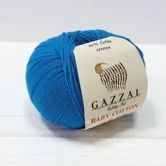 Gazzal Baby Cotton 3428 50 г 165 м (бирюза)