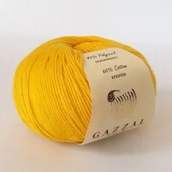 Gazzal Baby Cotton 3417 50 г 165 м (желтый)