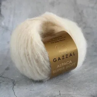 Gazzal Alpaca Super Soft 101 50 г 140 м (молочный)