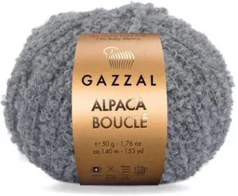 Gazzal Alpaca Boucle 129 50 г 140 м (темно-серый)