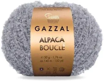 Gazzal Alpaca Boucle 128 50 г 140 м (серый)