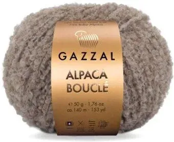 Gazzal Alpaca Boucle 123 50 г 140 м (темно-бежевый)