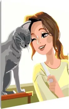 PaintLine Утро с котиком PL-00110