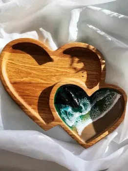 Wood_N_Sea 2 сердца. Дельфины М2с-3/26