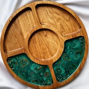 Wood_N_Sea Малахит с натуральными камнями