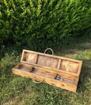 Florbox С шампурами 6 шт 65x15x12 см (обжиг)