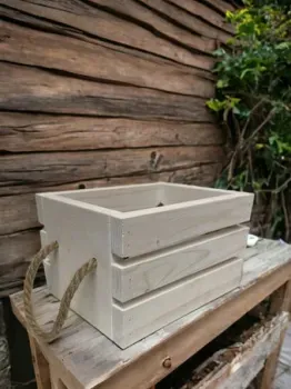 Florbox Деревянный интерьерный 24.9×15×18.5 см (белый)