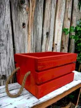 Florbox Деревянный интерьерный 24.9×15×18.5 см (красный)