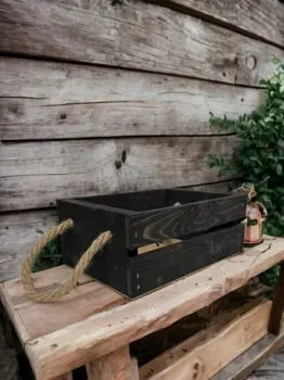 Florbox Деревянный интерьерный 24.9×10.2×16.5 см (черный)