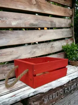 Florbox Деревянный интерьерный 24.9×10.2×16.5 см (красный)